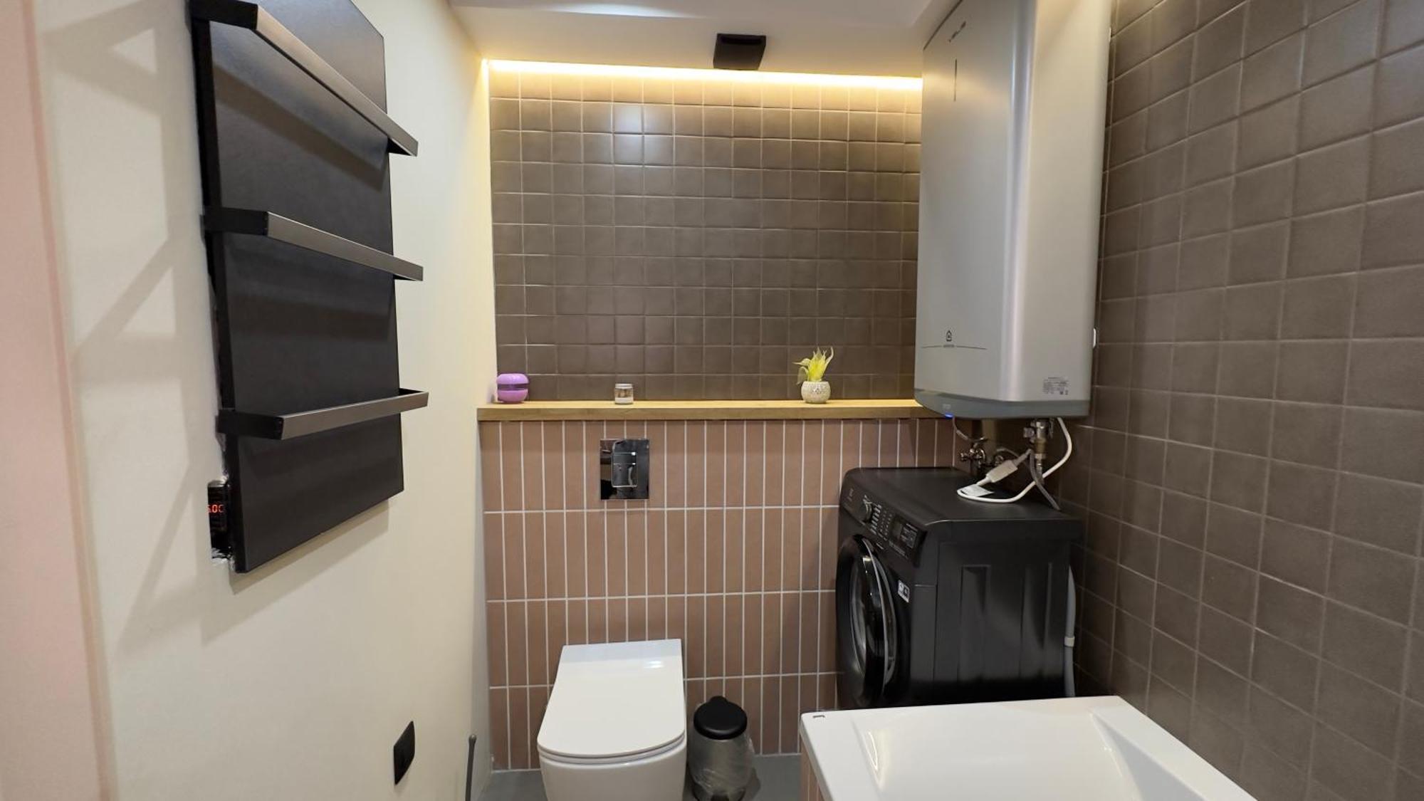 2 Room Modern Apartment View Dnipro Exteriör bild